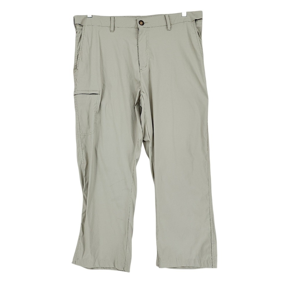 UNIONBAY UB TECH Pants 38x30/26 Men Beige Classic Fit Cargo Nylon Stretch Hiking